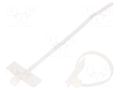 Cable tie; with label; L: 98mm; W: 2.5mm; natural; polyamide; 80N PARTEX PKB-100FM-9