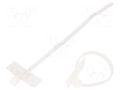 Cable tie; with label; L: 98mm; W: 2.5mm; natural; polyamide; 80N PARTEX PKB-100FM-9