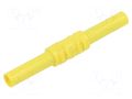 Connector: 4mm banana; adapter,socket; 1kV; 32A; 62.5mm; yellow STÄUBLI XHK-24