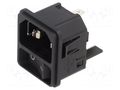 Connector: AC supply; socket; male; 15A; 250VAC; C14 (E); DC11 SCHURTER DC11.0001.301