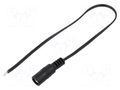Cable; 2x0.35mm2; wires,DC 5,5/2,5 socket; straight; black; 0.25m BQ CABLE DC.CAB.6400.0020