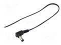 Cable; 2x0.35mm2; wires,DC 5,5/2,5 plug; angled; black; 0.25m BQ CABLE DC.CAB.6601.0020