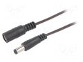Cable; 2x0.35mm2; DC 5,5/2,1 plug,DC 5,5/2,1 socket; straight BQ CABLE DC.EXT.6200.0200