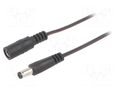 Cable; 2x0.35mm2; DC 5,5/2,1 plug,DC 5,5/2,1 socket; straight BQ CABLE DC.EXT.6200.0300