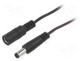 Cable; 2x0.35mm2; DC 5,5/2,5 plug,DC 5,5/2,5 socket; straight BQ CABLE DC.EXT.6600.0100