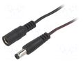 Cable; 2x0.35mm2; DC 5,5/2,5 plug,DC 5,5/2,5 socket; straight BQ CABLE DC.EXT.6600.0100