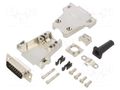 Connector: D-Sub; PIN: 15; plug; male; soldering; for cable; black ENCITECH DTZF15-DBP-K
