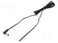 Cable; 2x0.35mm2; wires,DC 5,5/2,5 plug; angled; black; 1.5m WEST POL A25-TT-T035-150BK