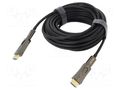 Cable; HDMI plug,micro HDMI plug,both sides; PVC; 10m; black VCOM D3742D-10.0