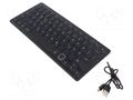 Keyboard; black; USB A; wireless,DE layout,slim; 10m; 400mAh GEMBIRD KB-BTRGB-01-DE