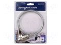 Security wire; silver; Features: cipher security; 1.8m GEMBIRD LK-CL-01