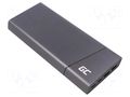 Re-battery: powerbank; 5V,9V,12V,15V,20V; 26800mAh; 3A; Sockets: 4 GREEN CELL GC-PBGC04