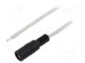 Cable; 2x0.5mm2; wires,DC 5,5/2,1 socket; straight; transparent BQ CABLE DC.CAB.8000.0150