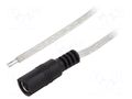 Cable; 2x0.5mm2; wires,DC 5,5/2,1 socket; straight; transparent BQ CABLE DC.CAB.8000.0500