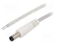 Cable; 2x0.5mm2; wires,DC 5,5/2,1 plug; straight; transparent BQ CABLE DC.CAB.8210.0020