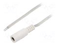 Cable; 2x0.5mm2; wires,DC 5,5/2,5 socket; straight; transparent BQ CABLE DC.CAB.8410.0200