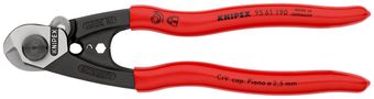 KNIPEX 95 61 190 Wire Rope Cutter forged plastic coated 190 mm 95 61 190 4003773040651