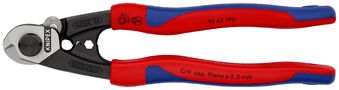 KNIPEX 95 62 190 Wire Rope Cutter forged with multi-component handles 190 mm 95 62 190 4003773071976