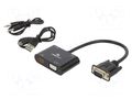 Adapter; HDMI 1.4; Full HD 1080p; 0.15m; black GEMBIRD A-VGA-HDMI-02