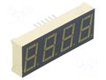 Display: LED; 7-segment; 14.2mm; 0.559"; No.char: 4; red; 31÷72mcd KINGBRIGHT ELECTRONIC CC56-12SURKWA