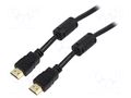 Cable; HDMI plug,both sides; HDCP 2.2,HDMI 2.0; 10m; black GOOBAY GOOBAY-61304