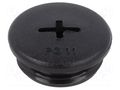 Stopper; PG11; polyamide; black; Thread: PG; 6mm; 10pcs. ALPHA WIRE HPP11-BK080