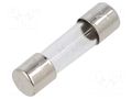 Fuse: fuse; 630mA; 220VAC; quick blow; cylindrical,glass; 5x20mm SCHURTER 7010.3290