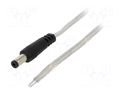 Cable; 2x0.5mm2; wires,DC 5,5/2,1 plug; straight; transparent; 3m BQ CABLE DC.CAB.8200.0300