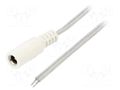 Cable; 2x0.5mm2; wires,DC 5,5/2,5 socket; straight; transparent BQ CABLE DC.CAB.8410.0500