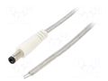 Cable; 2x0.5mm2; wires,DC 5,5/2,5 plug; straight; transparent BQ CABLE DC.CAB.8610.0150