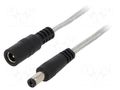 Cable; 2x0.5mm2; DC 5,5/2,1 plug,DC 5,5/2,1 socket; straight BQ CABLE DC.EXT.8200.0100