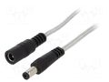 Cable; 2x0.5mm2; DC 5,5/2,1 plug,DC 5,5/2,1 socket; straight BQ CABLE DC.EXT.8200.0300