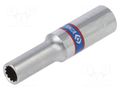 Socket; 12-angles,socket spanner; 5.5mm; 1/4"; long KING TONY KT-223055M