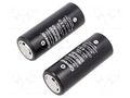 Re-battery: Li-Ion; 26650; 3.7V; 5500mAh; Ø26.5x67mm; 15A; 2pcs. KEEPPOWER KP-IMR26650-HD