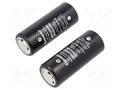 Re-battery: Li-Ion; 26650; 3.6V; 5500mAh; Ø26.5x67mm; 15A; 2pcs. KEEPPOWER KP-IMR26650-HD