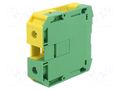 Splice terminal: rail; UKH; 192A; 1kV; for DIN rail mounting PHOENIX CONTACT UKH70-PE/S