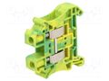 Splice terminal: rail; screw terminal; yellow-green; polyamide PHOENIX CONTACT UT10-PE