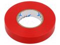 Tape: electrical insulating; W: 15mm; L: 25m; Thk: 0.15mm; red; 200% BM GROUP BMESB1525RO