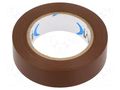 Tape: electrical insulating; W: 15mm; L: 10m; Thk: 0.15mm; brown BM GROUP BMESB1510MA
