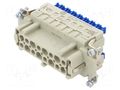 Connector: HDC; contact insert; female; 16A; 500V; Han® ES Press HARTING 09330162778
