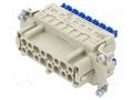 Connector: HDC; contact insert; female; 16A; 500V; Han® ES Press HARTING 09330162778