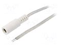Cable; 2x0.5mm2; wires,DC 5,5/2,5 socket; straight; transparent BQ CABLE DC.CAB.8410.0300
