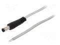 Cable; 2x0.5mm2; wires,DC 5,5/2,5 plug; straight; transparent BQ CABLE DC.CAB.8600.0150