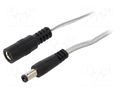 Cable; 2x0.5mm2; DC 5,5/2,5 plug,DC 5,5/2,5 socket; straight BQ CABLE DC.EXT.8600.0200