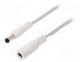 Cable; 2x0.5mm2; DC 5,5/2,5 plug,DC 5,5/2,5 socket; straight BQ CABLE DC.EXT.8610.0500