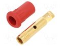 Connector: 4mm banana; socket; 30VAC; 60VDC; 25A; 30mm; red STÄUBLI EB4-IF/A-22