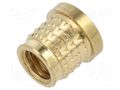 Threaded insert; brass; M8; BN 37901; L: 10.1mm; for plastic TAPPEX KVT-073M8