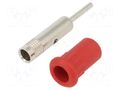 Connector: 4mm banana; socket; 30VAC; 60VDC; 25A; red STÄUBLI EB4-IR/N-22