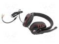 Headphones with microphone; black; Jack 3,5mm x2; 1.8m; 32Ω GEMBIRD GHS-402