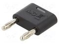 Connector: 4mm banana; 32A; 30VAC; 60VDC; black; nickel plated STÄUBLI KS-4N-19-21